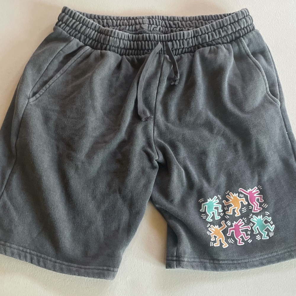 Keith Haring Gray Sweatshorts | Size Medium